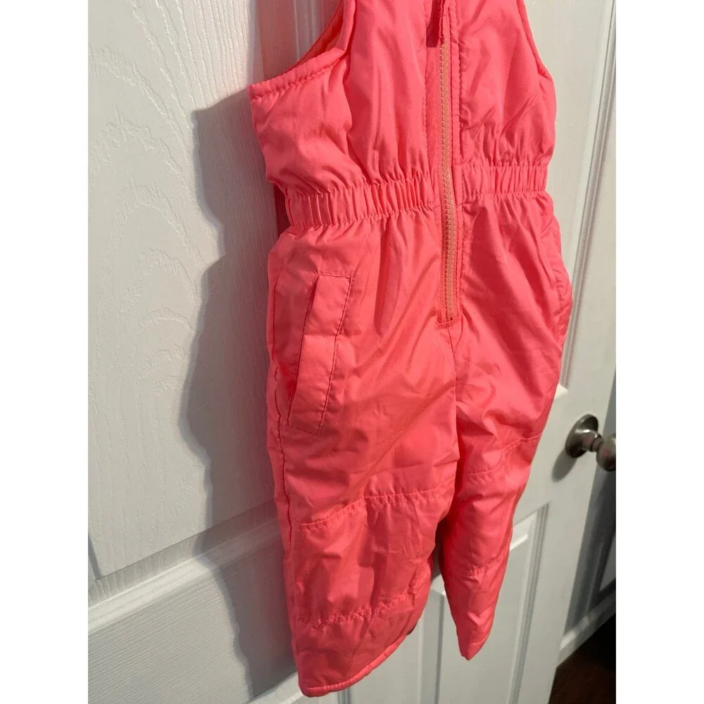 Pink Platinum Adjustable Strap Snow Bibs Size 12M New Without Tags